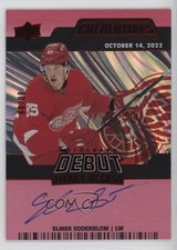 2023 Credentials 2022-23 Update Debut Ticket Access Red /99 Elmer Soderblom Auto