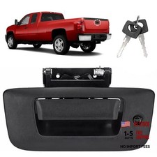 Tailgate Handle, Rear Locking Tailgate Latch Handle Compatible with GMC Black