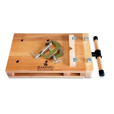 BAMATO Hobelbank WORK-530 Massivholz Buche 4 Bankhaken C-Schraubzwingen Werkbank