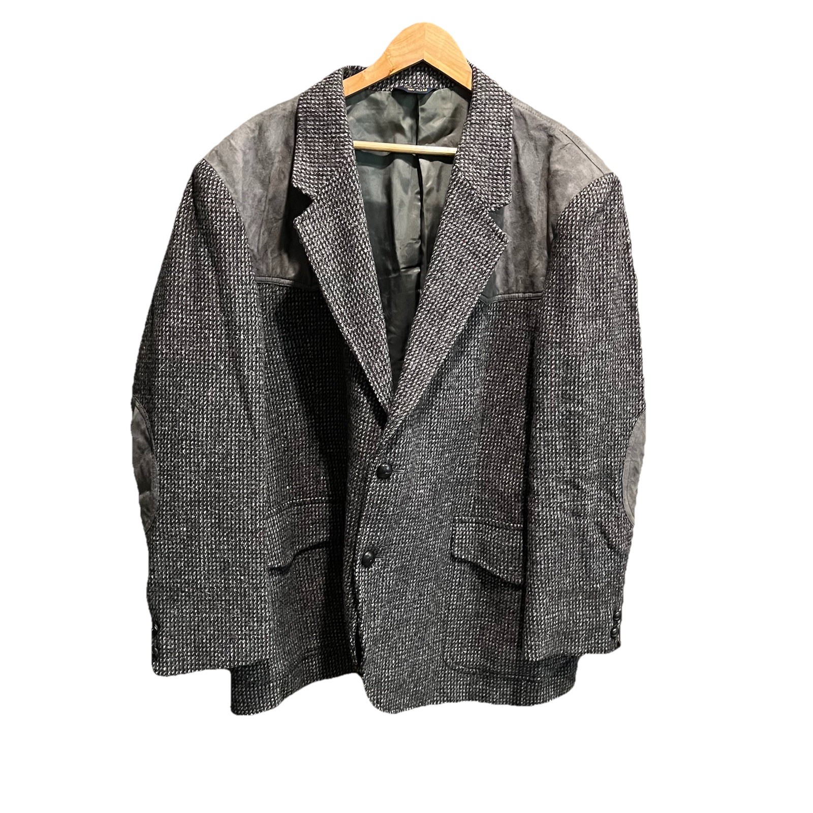 Pendleton Gray 100% Virgin Wool Tweed Western Elb… - image 1