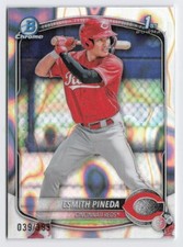 2025 Esmith Pineda 1st Bowman Chrome Prospects Lava Refractor /399 #BCP-37 Reds