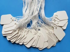 1000pcs White Sale Price Garment Tags Hang String Cloth Jewelry Label