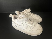 Nike Boys Court Borough Low 2 Toddler 8c Shoes BQ5453-100 Casual Sneaker White