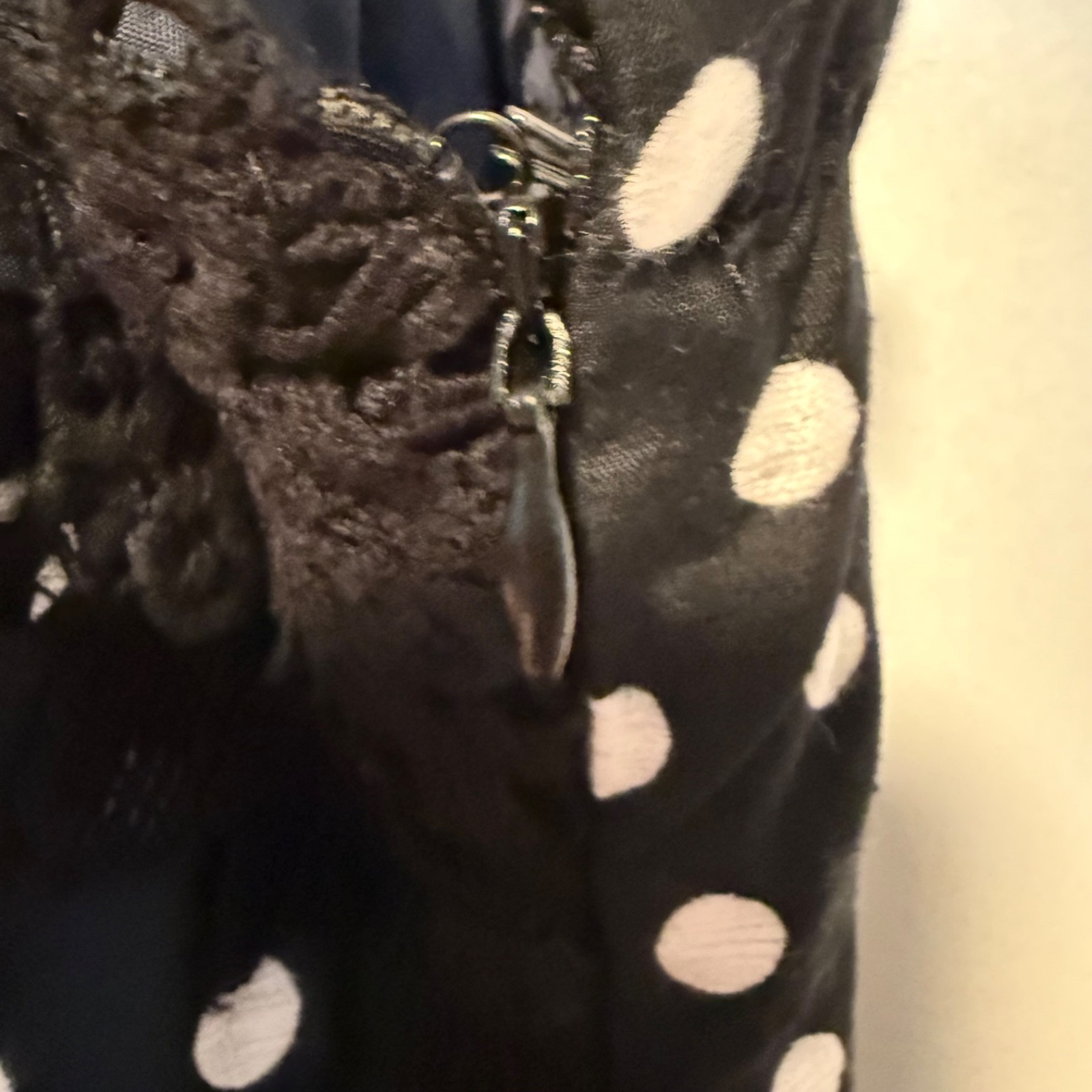 Anthropologie Comme Toi Polka Dot Dress Size Medium Black White image 5