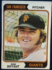 1974 TOPPS #104 RON BRYANT (SAN FRANCISCO GIANTS) BASEBALL CARD