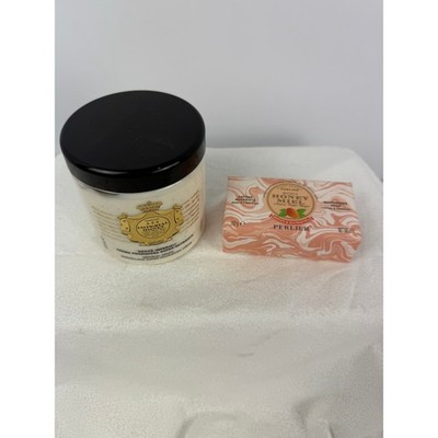 Perlier Imperial Honey Super-Nourishing Body Cream 16.9oz & Honey Mango Soap Set