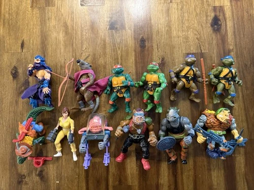 Playmates Vintage Teenage Mutant Ninja Turtles - TMNT - Figure Lot - 12 Figures
