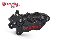 PINZA FRENO ASSIALE ANTERIORE SINISTRA NERA LOGO ROSSO BREMBO RACING CNC P4-40RR