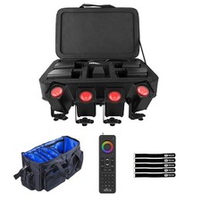 Chauvet DJ Freedom H1 IP X4 Wash Lights with RFC-XL Remote  Bag