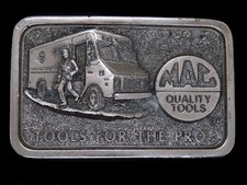 UC11124 VINTAGE 1970s MAC QUALITY TOOLS FOR THE PRO ADVERTISEMENT BELT BUCKLE