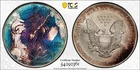 MS66 2000 $1 ASE Silver Eagle Dollar, PCGS Trueview- Deep Purple Blue Toned