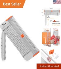 A4 Paper Cutter, 12 Inch Paper Trimmer with Extened Ruler, White 12 Sheet C...