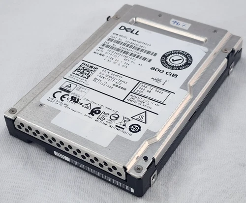 Dell DHRVV 800GB 12Gbps 2.5'' SAS WI Solid State Drive SSD | No Tray, 96% WE