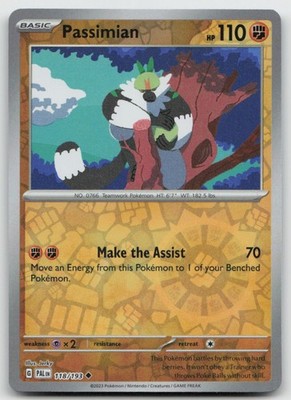 PO-01 Reverse Holo Passimian 118/193 Uncommon SV02: Paldea Evolved