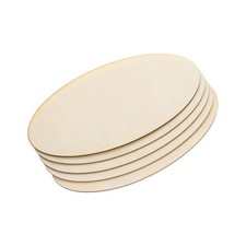 120x60mm Wood Pieces, 5 Pack Unfinished Oval Wood Shapes Wooden Cutouts