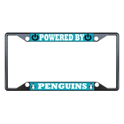 Fastasticdeals Powered by Penguins Animal Funny License One Frame, Black 