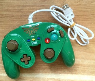 CONTROLLER MANETTE ZELDA LINK SUPER SMASH BROS WIRED FIGHT PAD WII U PDP WIIU