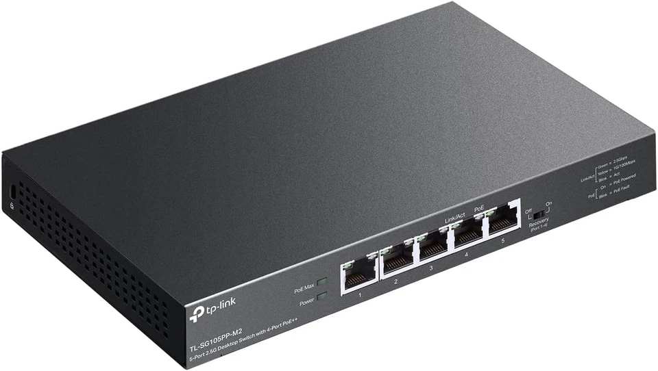 Multi-Gigabit Switch, 5 Ports, Quiet Fanless Design - Image 4 of 4