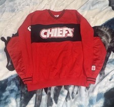 Vintage NFL Kansas City Chiefs Pullover Sweatshirt Red Black