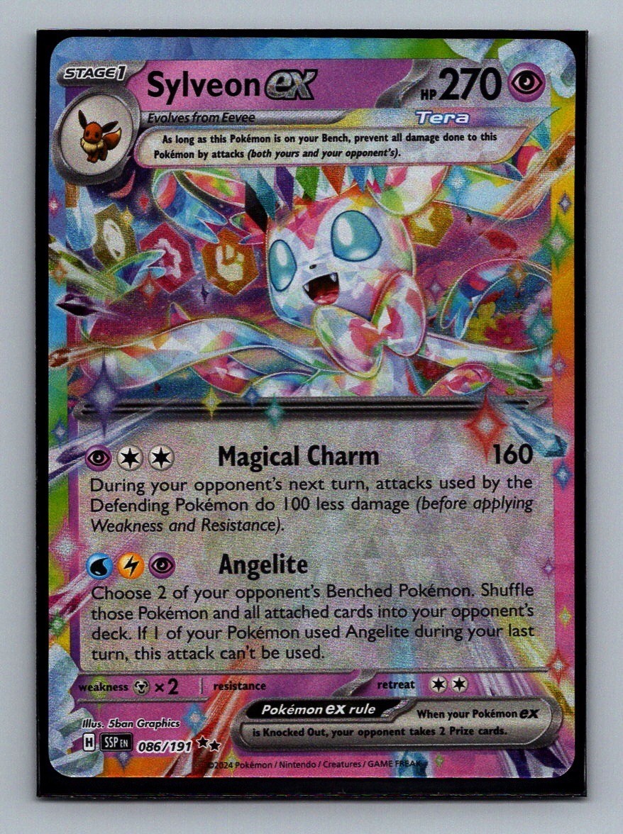 Sylveon ex #086/191 Holo Surging Sparks Pokemon Card - NM