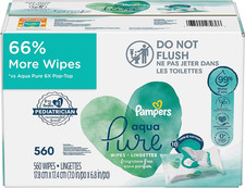 Aqua Pure Baby Wipes 560 Ct OLD