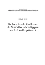 Edel - Die Inschriften der Grabfronten der Siut-Grber in Mittelgypte - X555z