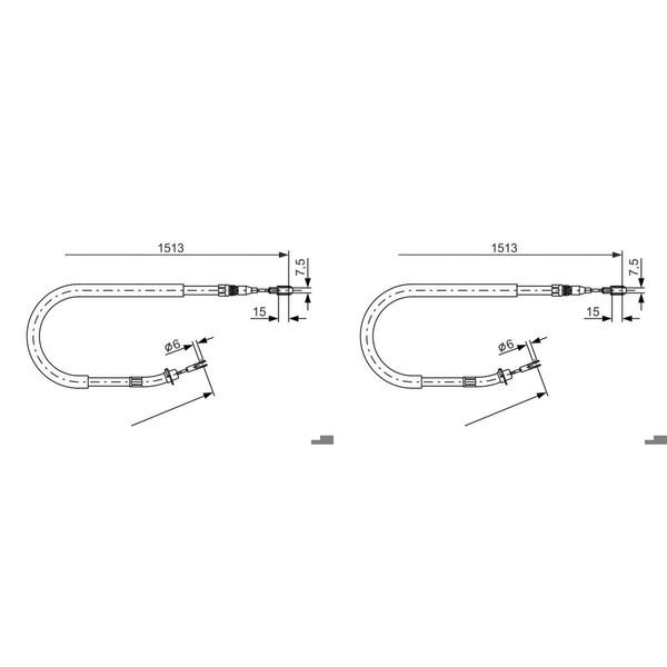 2X Bosch Handbremsseile Passend FüR MERCEDES-BENZ Sprinter VW LT-image