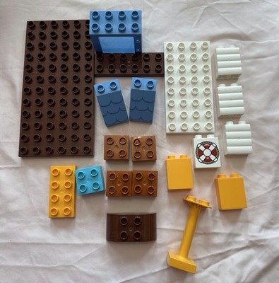 Random assortment of building bricks blocks various sizes & colors