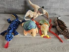 Ty Beanie Babies 2000 Vintage Prehistoric Lot Lizzy Swoop Peekaboo Scurry Bali