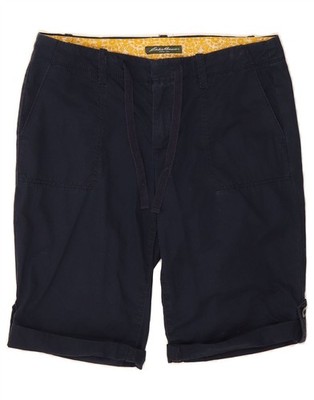 Eddie Bauer Damen Freizeitshorts US 4 Small W32 marineblau Baumwolle DU03