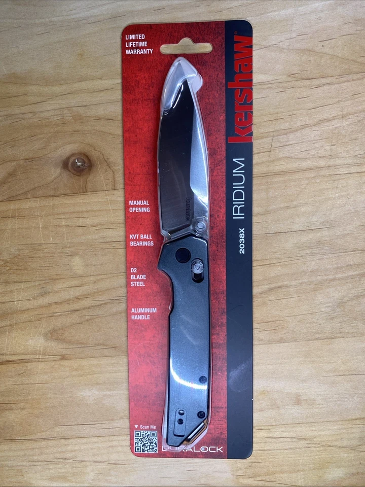 Cuchillo de bolsillo Kershaw Knives Iridium DuraLock 2038 KVT gris aluminio D2 acero Foto 3 de 3
