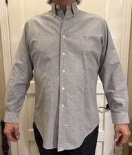 Ralph Lauren Shirt Men s size XL Grey Long Sleeve Button Up Cotton