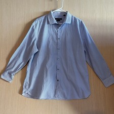 John Varvatos Slim Fit Dress Button Down Shirt Men 17/32-33 Long Sleeve Circles