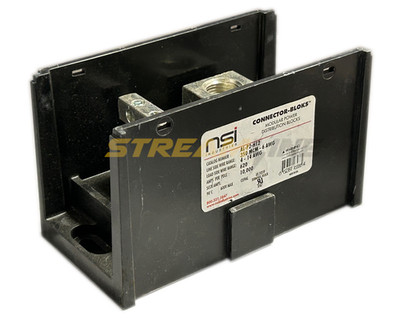 NSi AL-P2-H12 Power Distribution Block, 2 Primary, 12 Secondary, 620 Amp, 600Vac