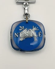 PORTE CLÉ BOURBON NESTLÉ / Oiseau / Nature, Épicerie Vintage 1960s Keychain