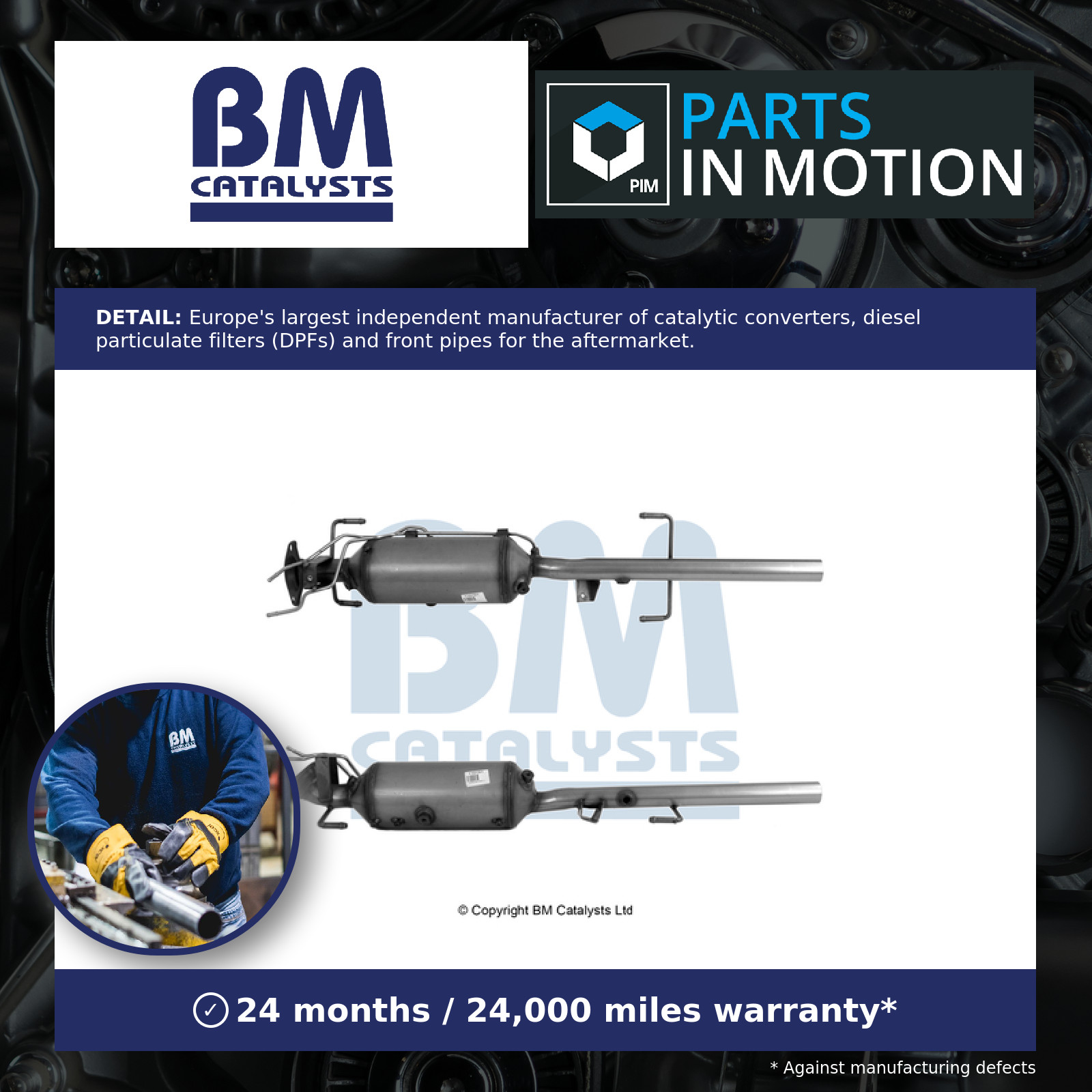 Catalytic Converter with DPF BM11015H BM Catalysts 103R Approved RFY602055X New