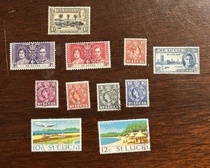 St Lucia Stamps 1921-1970 George V, VI, Elizabeth II #108 Unused H & Used