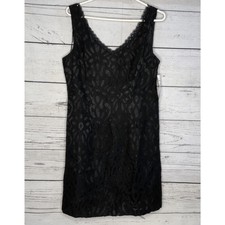 NWT Scarlett Nite Black Lace Little Cocktail Party Midi Dress Women Size 12