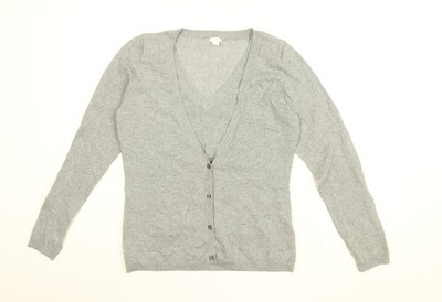 TCM Damen Grau Baumwolle Basic Knopfleiste Größe 10 V-Ausschnitt