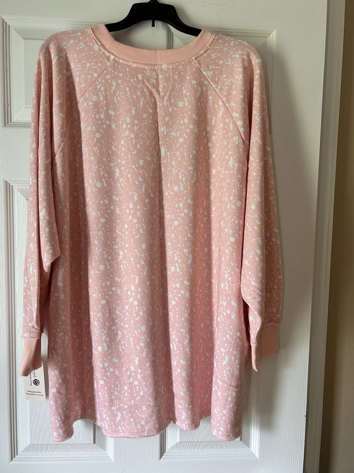 Juego de pijama al tobillo Secret Treasures rosa salpicaduras con bolsillos ~ talla XL (16-18) Foto 3 de 4