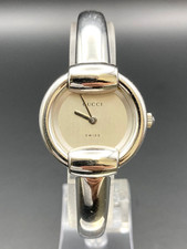 [Exc+5/New Batt] GUCCI 1400L Women's Vintage Watch Silver Dial Quartz Japan