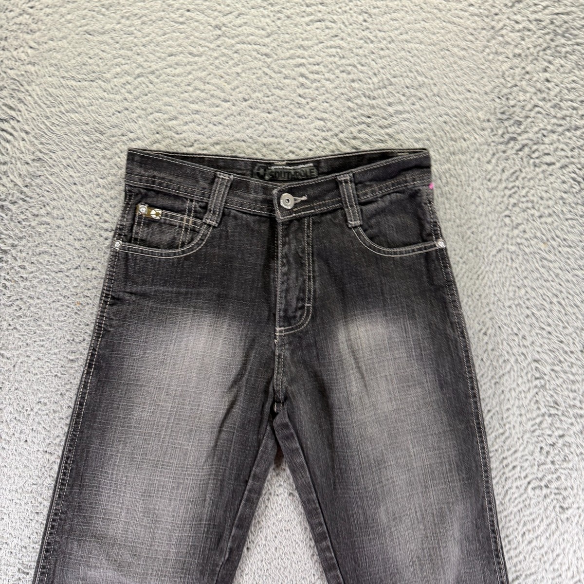 Vintage Southpole 4180 Jeans Women 10 Black Cotton Denim Straight