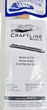 Craftline Models OF 70ft Horse-Drawn Coal Narrow Boat OO 4mm Model Kit Packed.