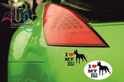 DA 36 -  I love my  Xolo  Hund Dog Aufkleber  Autoaufkleber KFZ Sticker