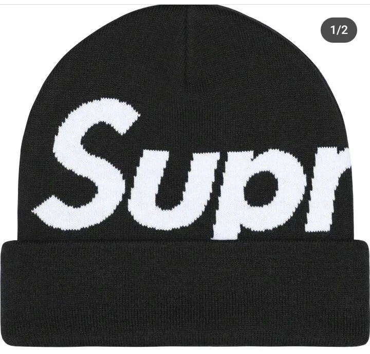 NOUVEAU CHAPEAU BONNET LOGO SUPREME COULEUR NOIR FW23 SEMAINE 11 FW23BN17