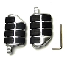 Chrome Rear Passenger Foot Pegs Rest Footpegs For Harley Davidson Motorcycle UK