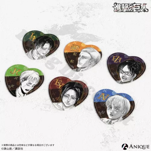 Attack on Titan Heart Shaped Badge Badge Emblem Breastpin Cosplay Official Gift