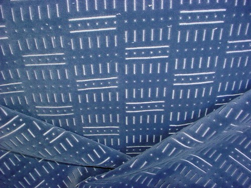 1-3/4Y Pollack 5136 Brussels Canal Deep Blue Textured Velvet Upholstery Fabric - Picture 1 of 4