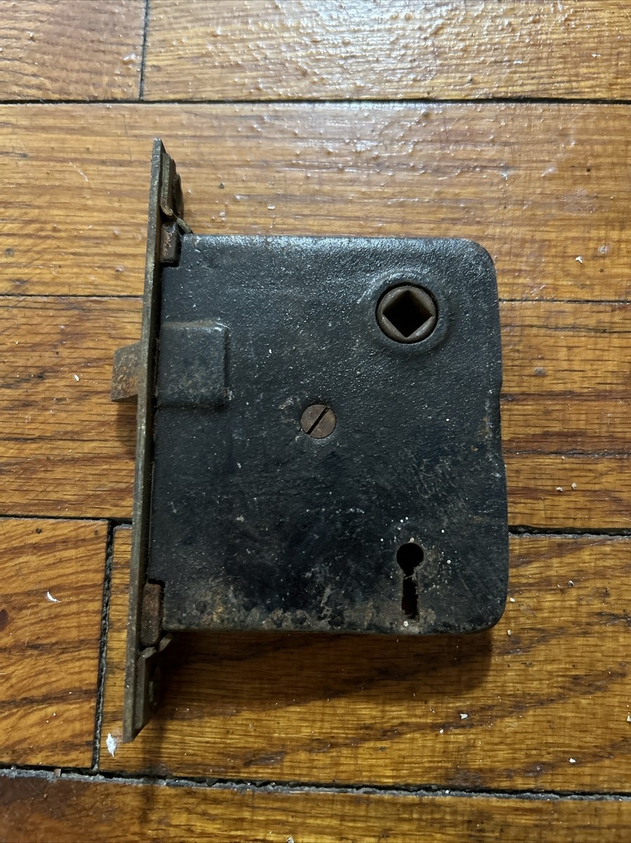Vintage Antique Mortise Locks Aged Rusted - Aged Wooden Mortise Locks