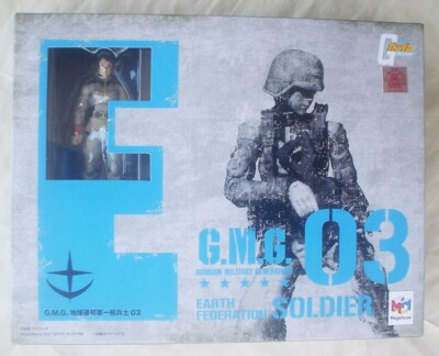 FL・MOBILE・SUIT・GUNDAM。DC6V。バンダイ。【アダプター付】 EFSF EARTH FEDERATION SOLDIER 03 Gundam GMG MegaHouse 1:18 4